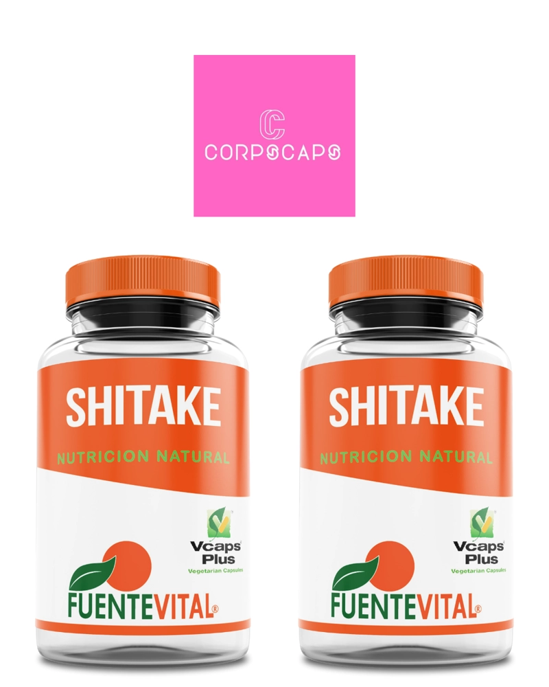 PACK 2 FRASCOS SUPLEMENTO ALIMENTICIO FUENTE VITAL SHITAKE CAPSULAS DURAS 60 UN C/U - 1