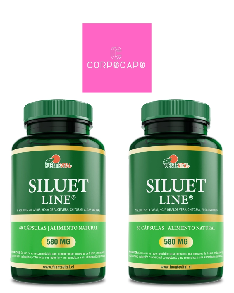 PACK 2 FRASCOS SUPLEMENTO ALIMENTICIO FUENTE VITAL SILUET LINE CAPSULAS DURAS 60 UN C/U - 1