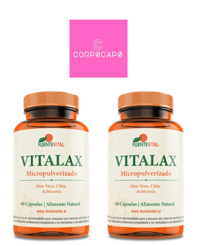 PACK 2 FRASCOS SUPLEMENTO ALIMENTICIO FUENTE VITAL VITALAX CAPSULAS DURAS 60 UN C/U - 1