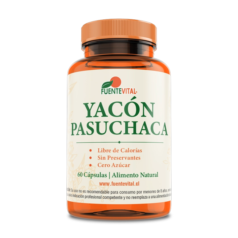 PACK 2 FRASCOS SUPLEMENTO ALIMENTICIO FUENTE VITAL YACON PASUCHACA CAPSULAS DURAS 60 UN C/U - 4