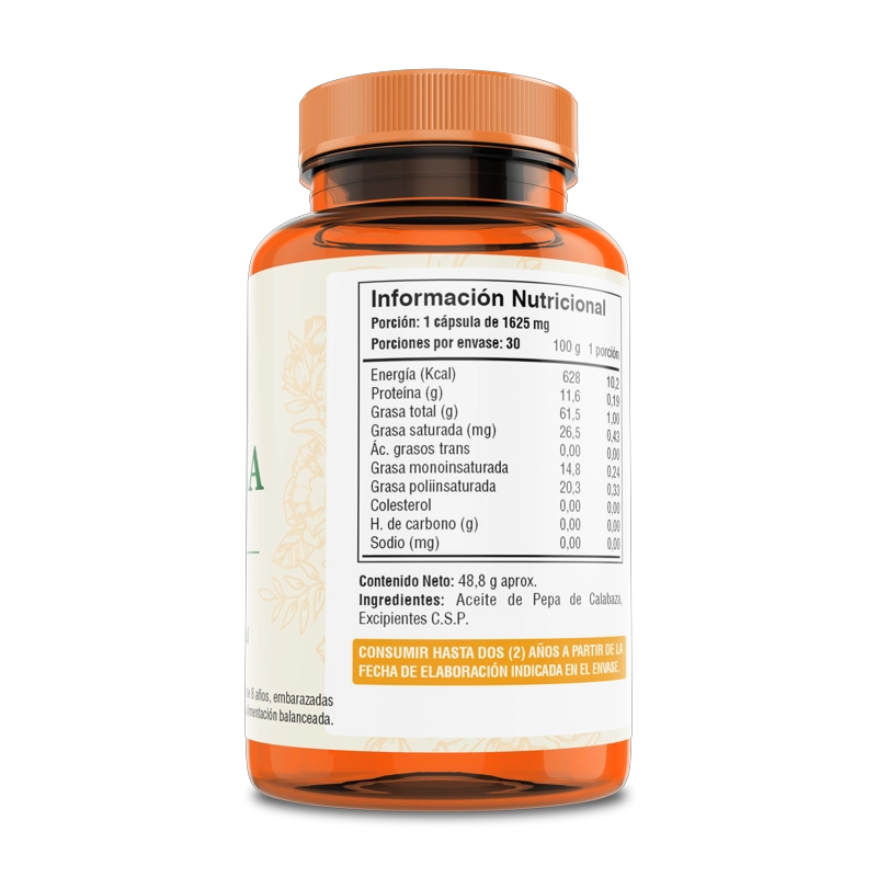 PACK 2 FRASCOS SUPLEMENTO ALIMENTICIO FUENTE VITAL PEPA CALABAZA CAPSULAS SOFTGEL 30 UN C/U - 2