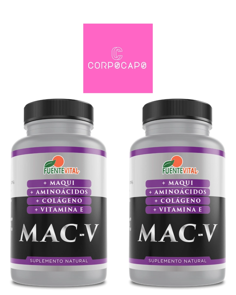 PACK 2 FRASCOS SUPLEMENTO ALIMENTICIO FUENTE VITAL MAC-V CAPSULAS DURAS 60 UN C/U - 1