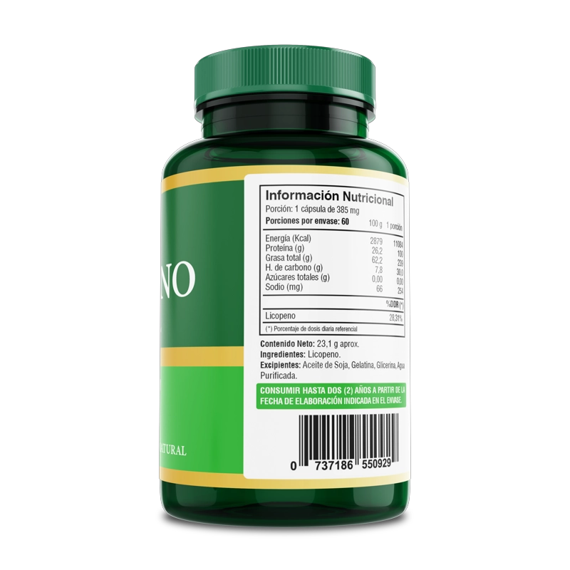 PACK 2 FRASCOS SUPLEMENTO ALIMENTICIO FUENTE VITAL LICOPENO CAPSULAS SOFTGEL 60 UN C/U - 3