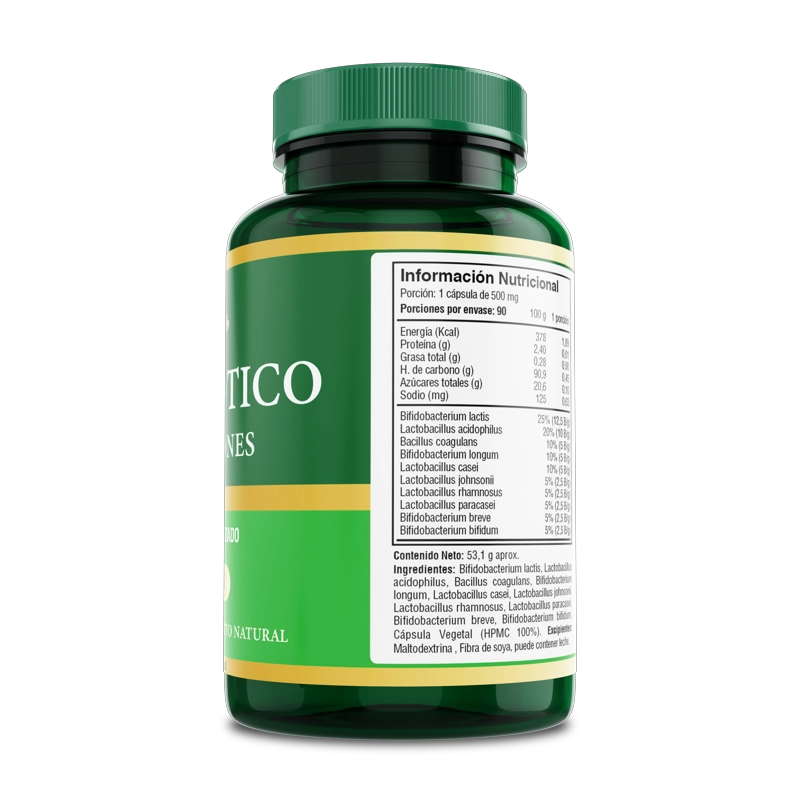 PACK 2 FRASCOS SUPLEMENTOS FUENTE VITAL PROBIOTICOS 50 BILLONES CAPSULAS DURAS 60 UN C/U - 2