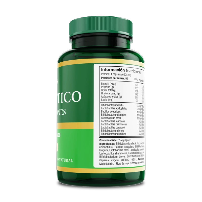 PACK 2 FRASCOS SUPLEMENTOS FUENTE VITAL PROBIOTICOS 100 BILLONES CAPSULAS DURAS 60 UN C/U - 2