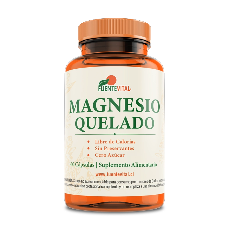 PACK DE 2 MAGNESIO QUELADO CAPSULA DURA 2 FRASCOS POR 60 CAPSULAS C/U FUENTE VITAL - 4