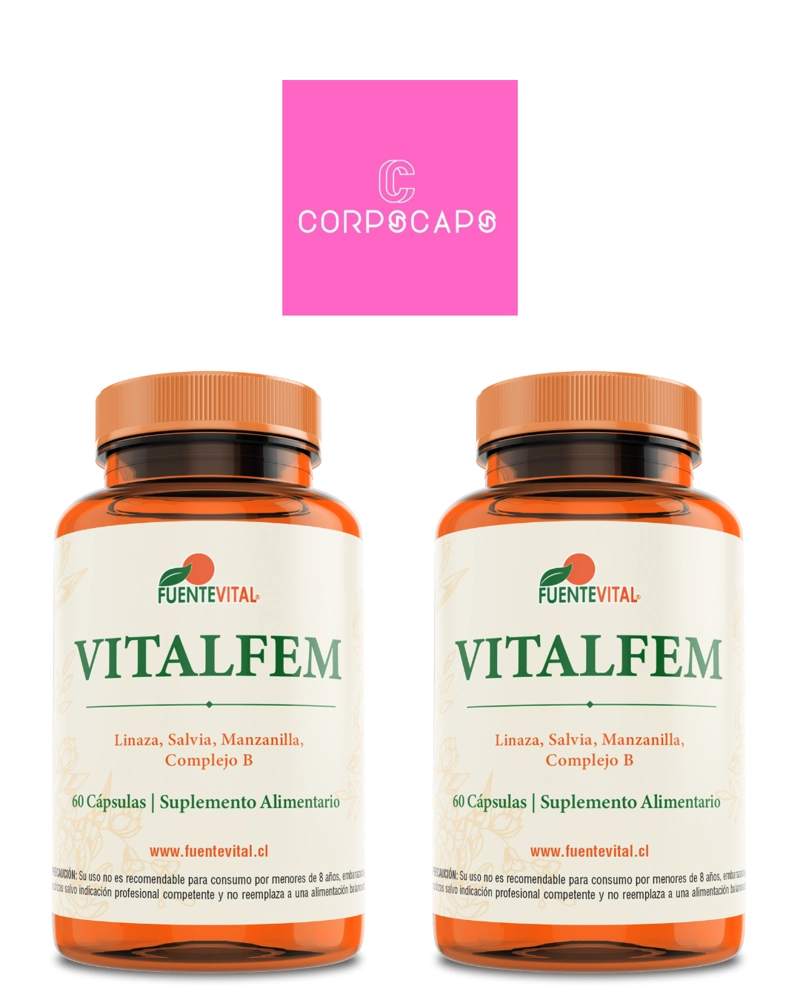 PACK DE 2 VITALFEM FUENTE VITAL (EX MENOPAS) CAPSULA DURA 2 FRASCOS POR 60 CAPSULAS C/U - 1