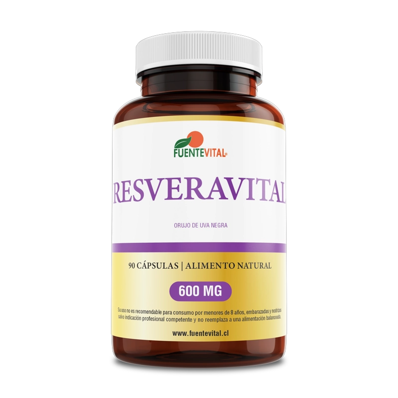PACK DE 2 RESVERAVITAL CAPSULA DURA 2 FRASCOS POR 60 CAPSULAS C/U FUENTE VITAL - 2
