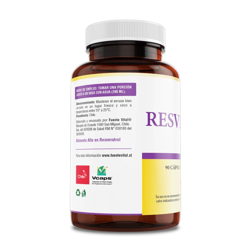 PACK DE 2 RESVERAVITAL CAPSULA DURA 2 FRASCOS POR 60 CAPSULAS C/U FUENTE VITAL - 3