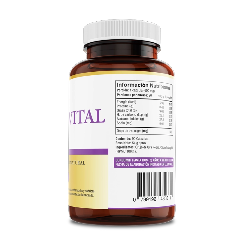 PACK DE 2 RESVERAVITAL CAPSULA DURA 2 FRASCOS POR 60 CAPSULAS C/U FUENTE VITAL - 4