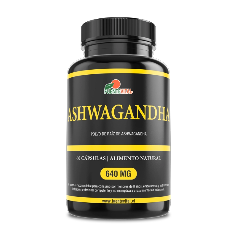PACK DE 2 ASHWAGANDHA CAPSULA DURA 2 FRASCOS POR 60 CAPSULAS C/U FUENTE VITAL - 2