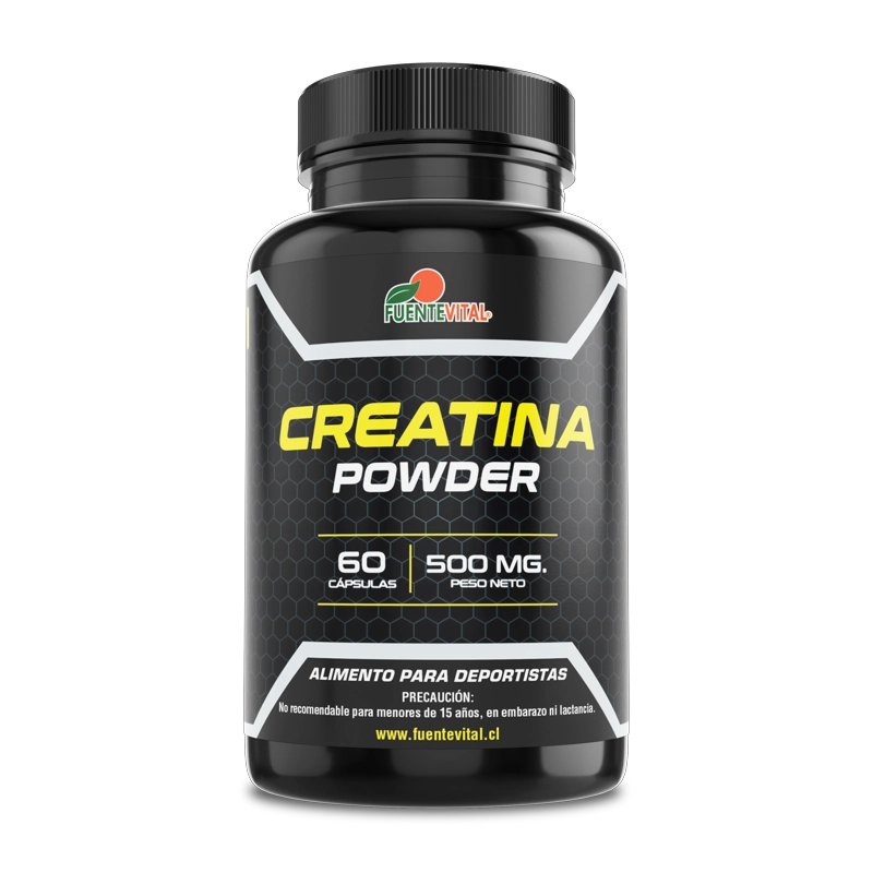 PACK DE 2 CREATINA MONOHIDRATADA CAPSULA DURA 2 FRASCOS POR 60 CAPSULAS C/U FUENTE VITAL - 2
