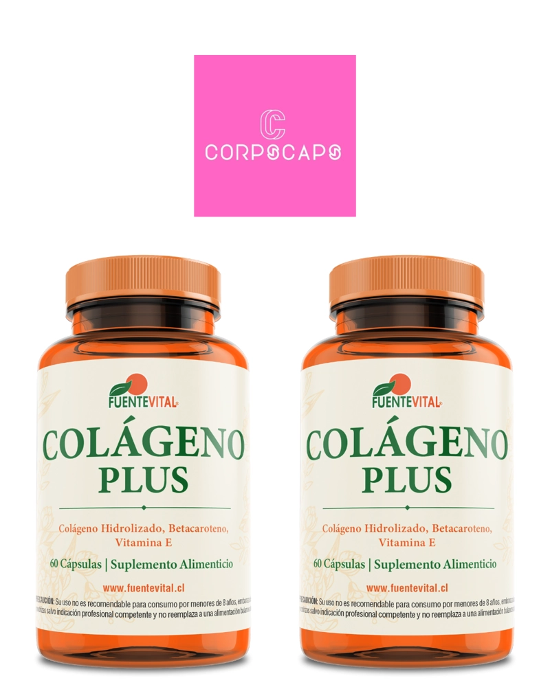 PACK 2 FRASCOS SUPLEMENTO ALIMENTICIO FUENTE VITAL COLAGENO PLUS CAPSULAS DURAS 60 - 1