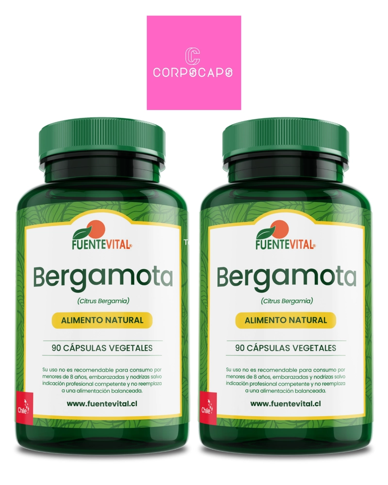 PACK 2 FRASCOS SUPLEMENTO ALIMENTICIO FUENTE VITAL BERGAMOTA CAPSULAS DURAS 60 UN C/U - 1