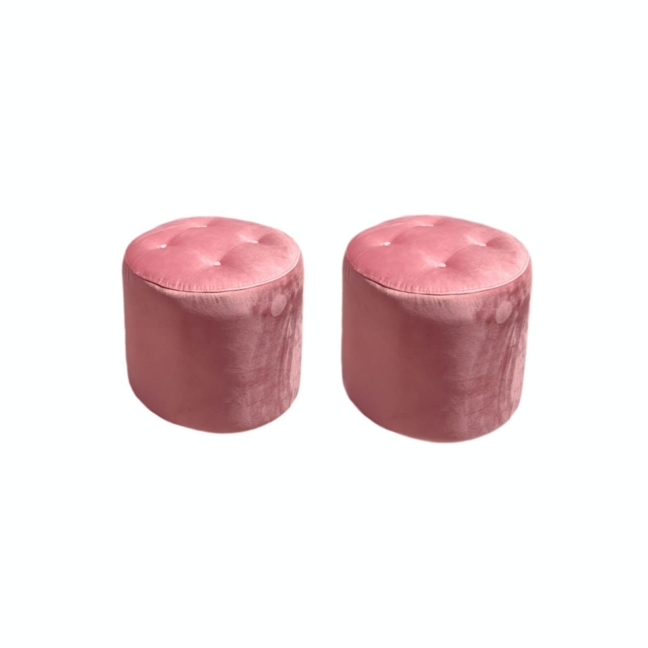 Atmosphera Set De 2 Poufs Bidons Alfred - Métal Et Chanvre, Dimensions S Et M, Style Industriel