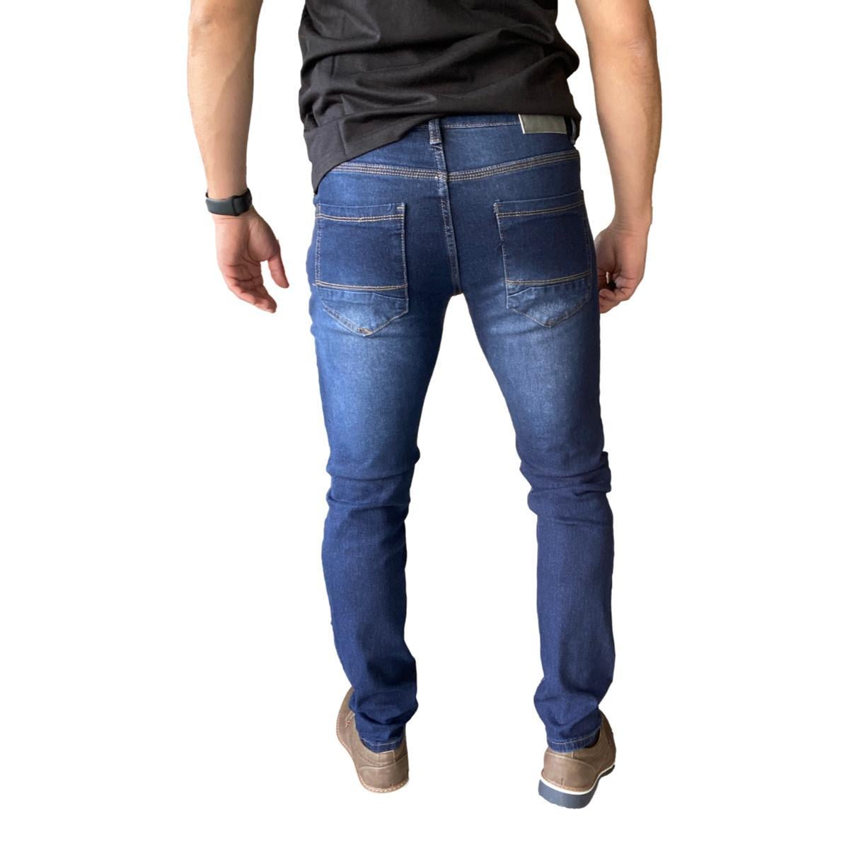 PANTALÓN JEANS SLIM FIT AZUL OSCURO - 4