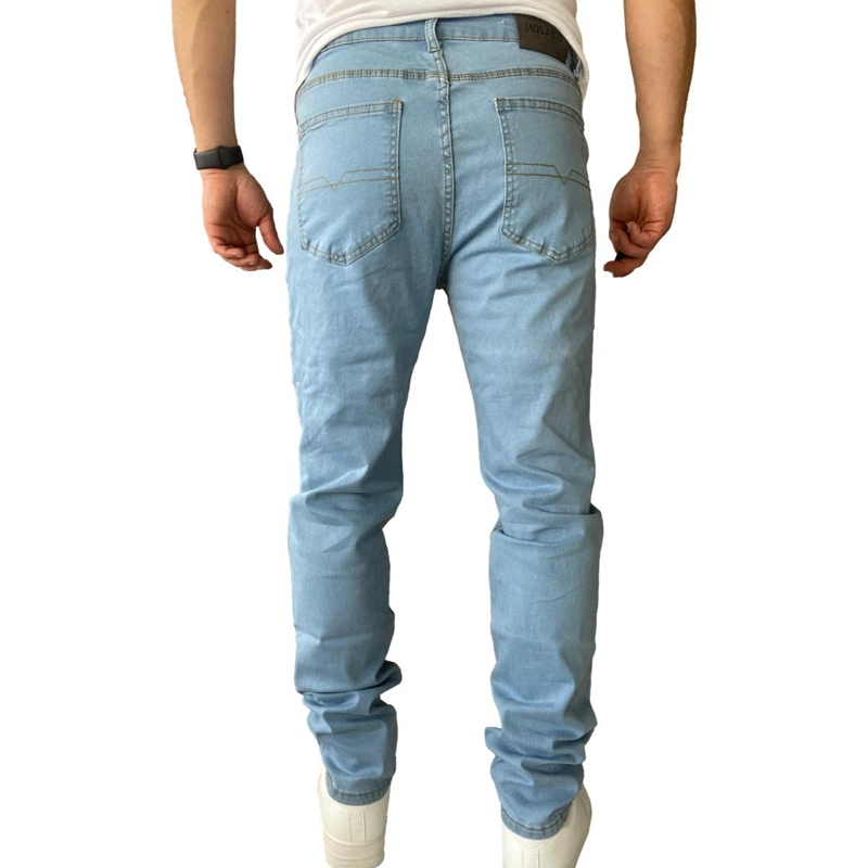 PANTALON JEANS ELASTICADO SLIM CELESTE - 6