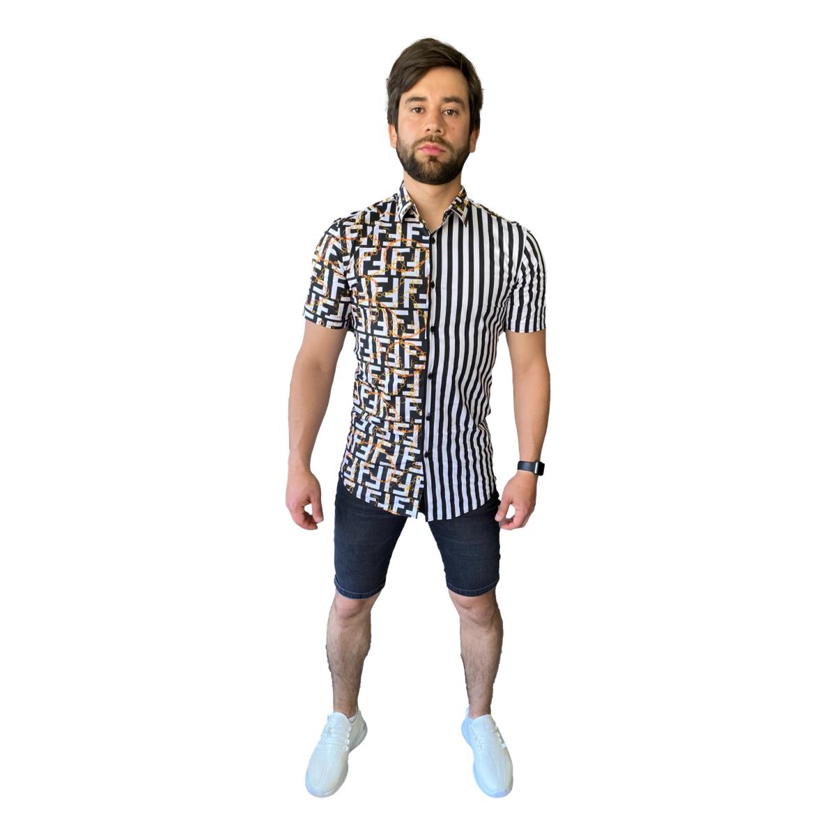 CAMISA ELASTICADA MANGA CORTA DISEÑO - 3