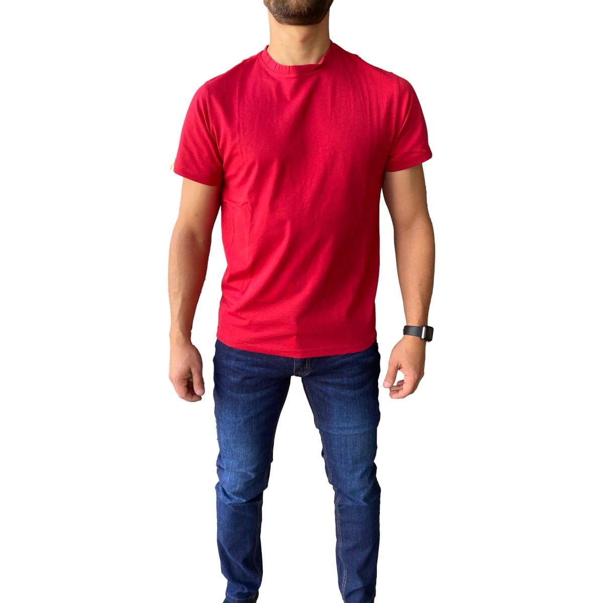 POLERA ALGODÓN ROJO HOMBRE - 1