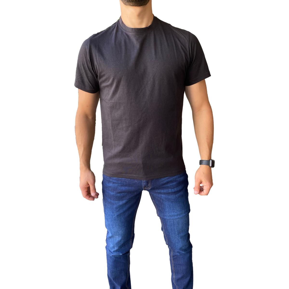 POLERA ALGODÓN NEGRO HOMBRE - 1