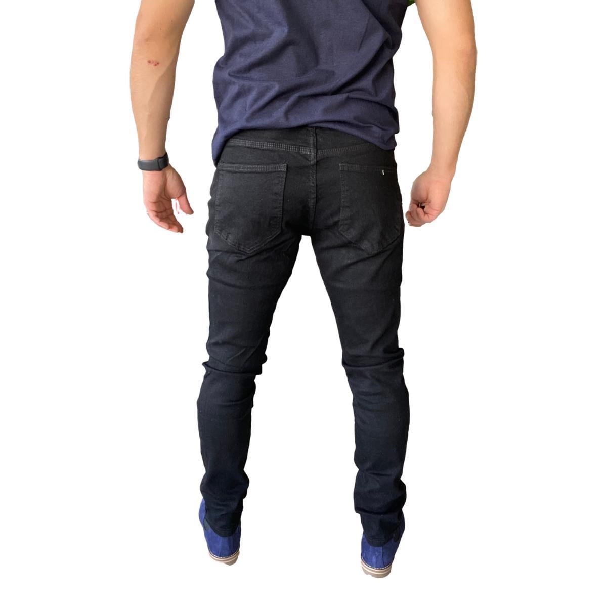 JEANS ALGODÓN HOMBRE MOSAICO NEGRO SLIM FIT - 5