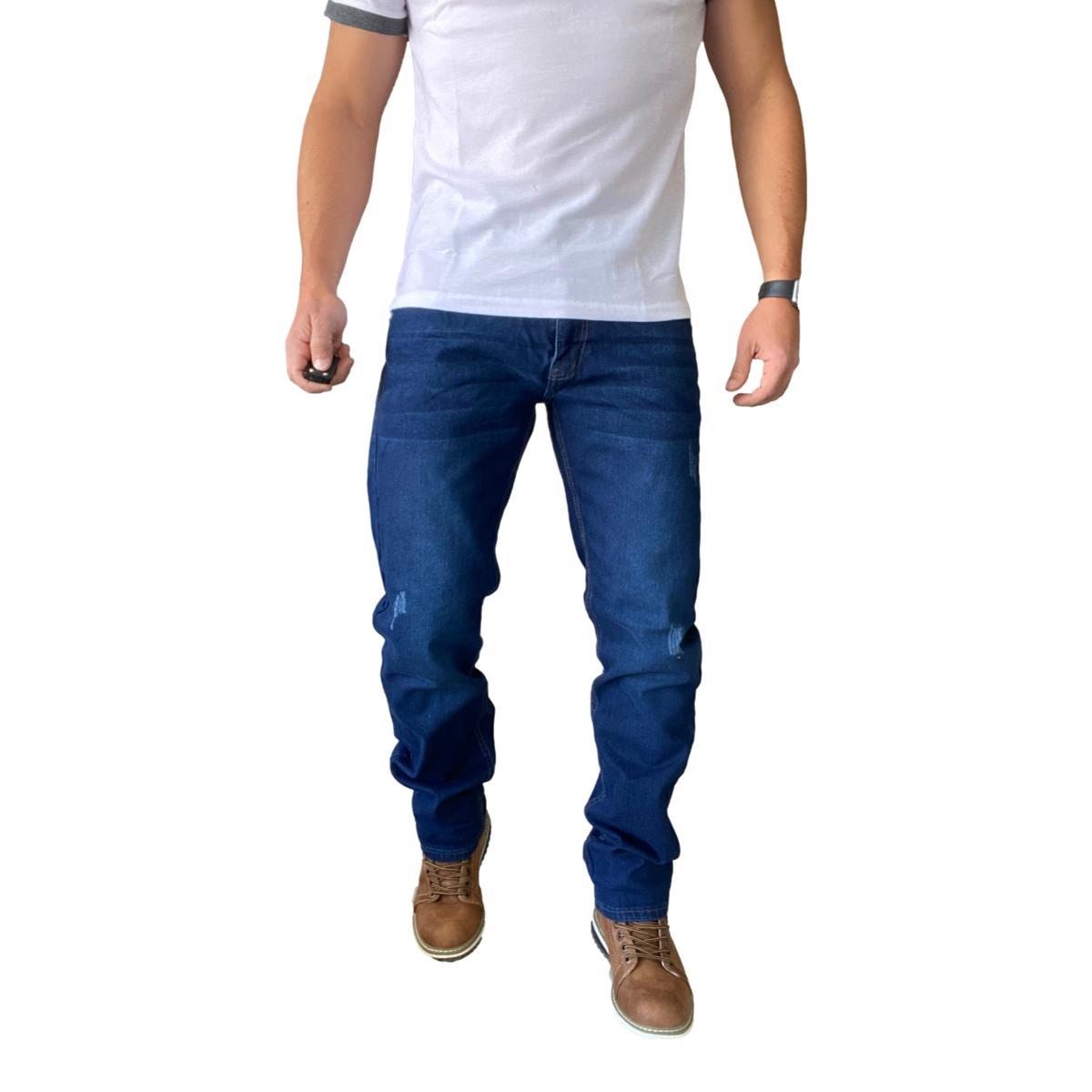PANTALÓN JEANS STRAIGHT FIT AZUL OSCURO - 1
