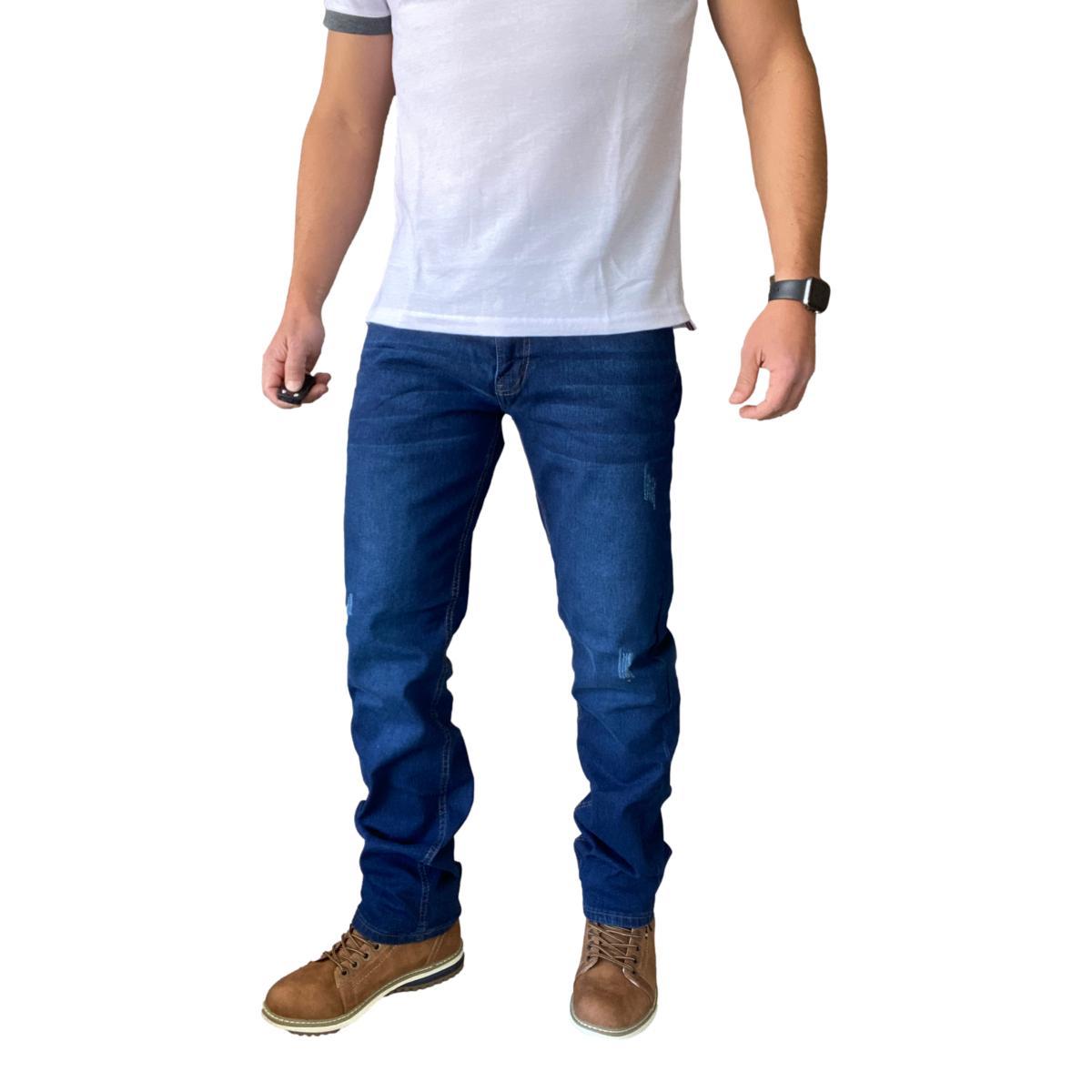 PANTALÓN JEANS STRAIGHT FIT AZUL OSCURO - 2