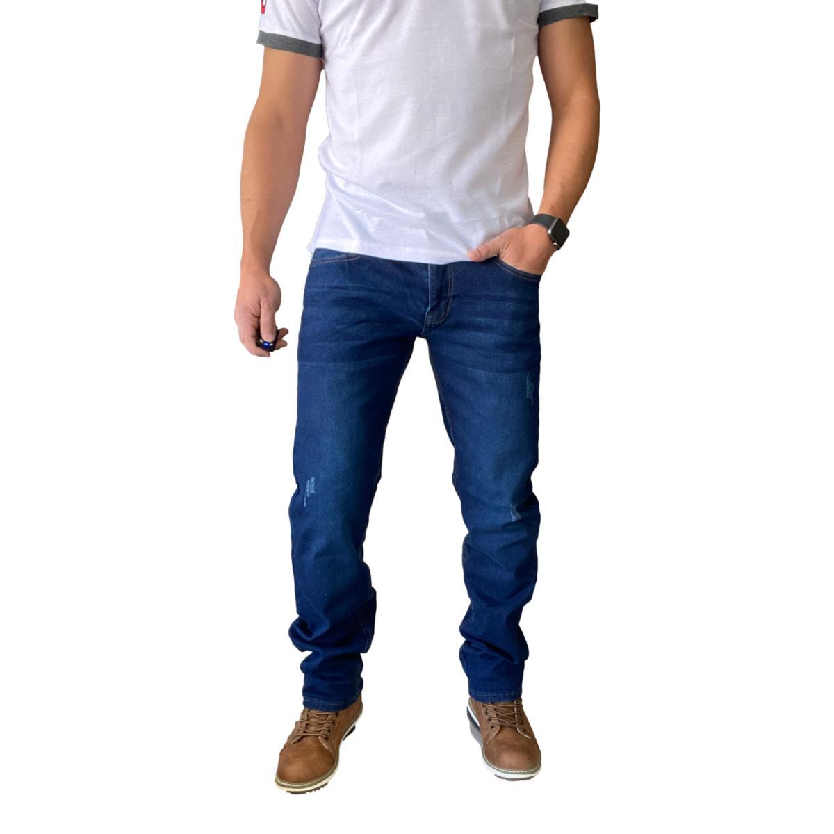 PANTALÓN JEANS STRAIGHT FIT AZUL OSCURO - 4