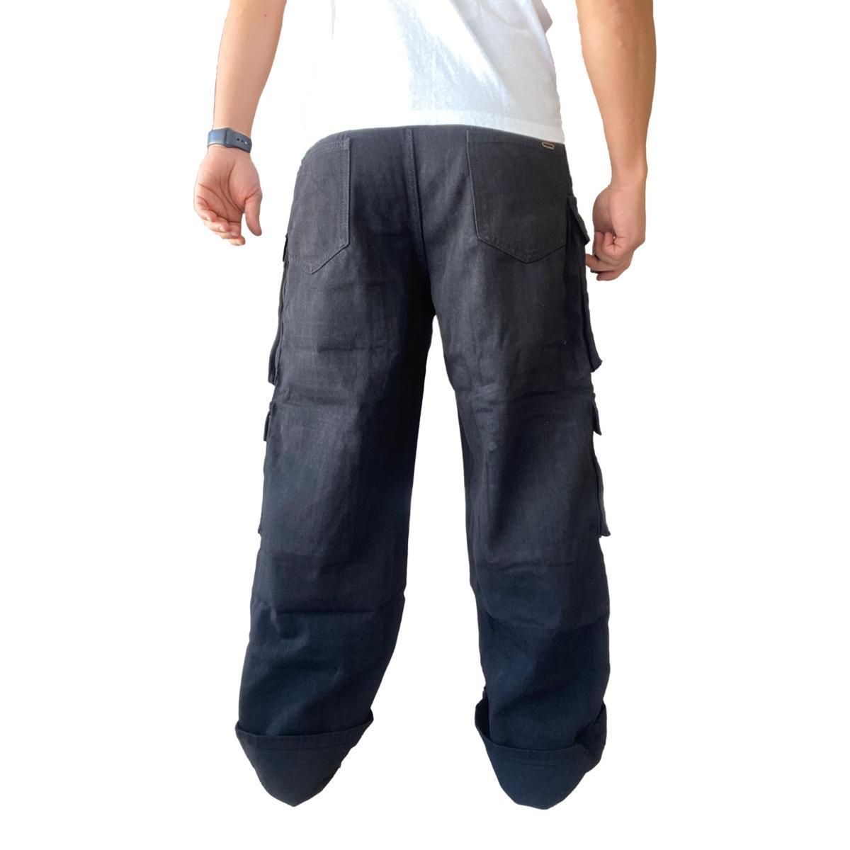 JEANS DIÁBOLO CARGO ANCHO WIDE LEG HOMBRE - CAFÉ - 40 - 6