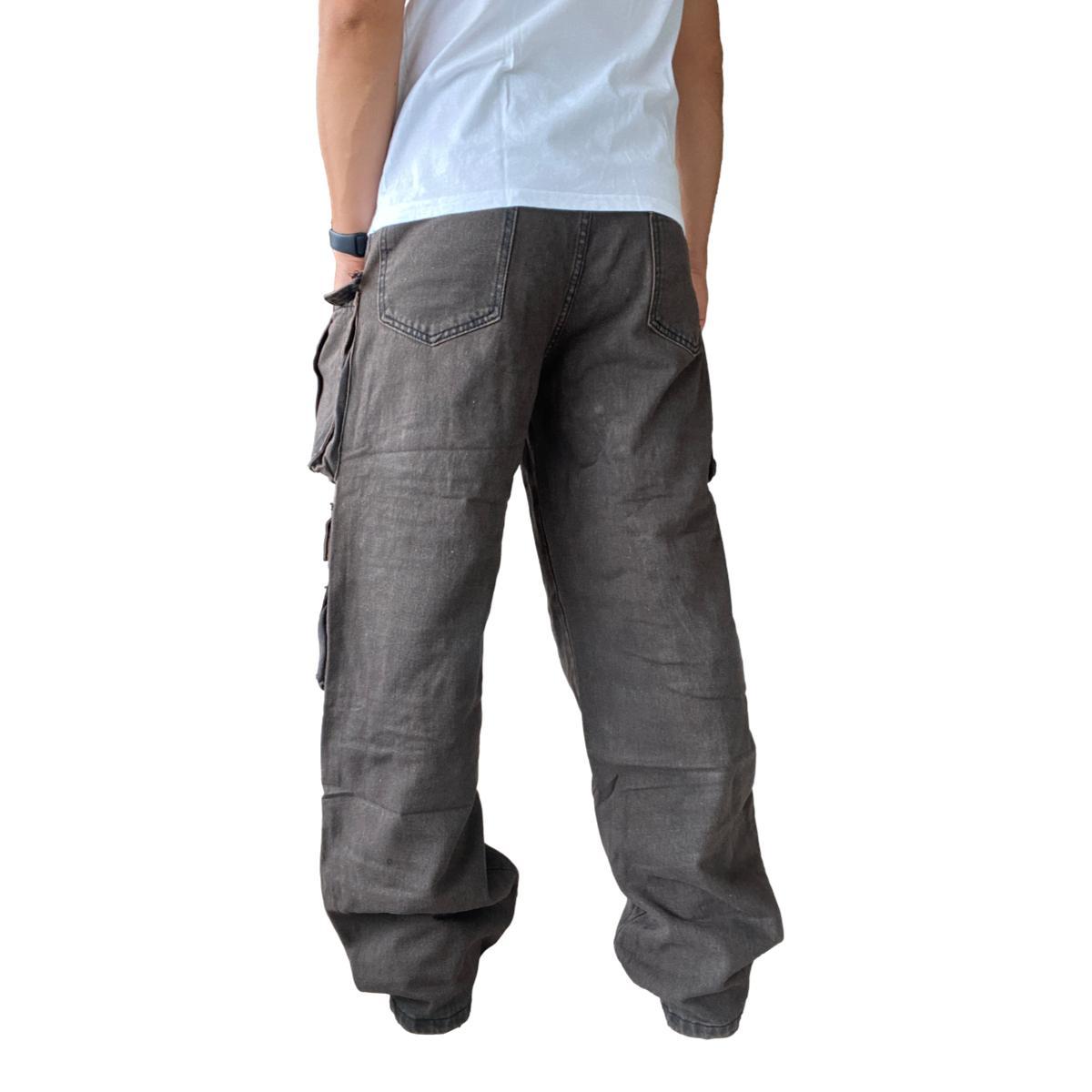 JEANS DIÁBOLO CARGO ANCHO WIDE LEG HOMBRE - CAFÉ - 40 - 7