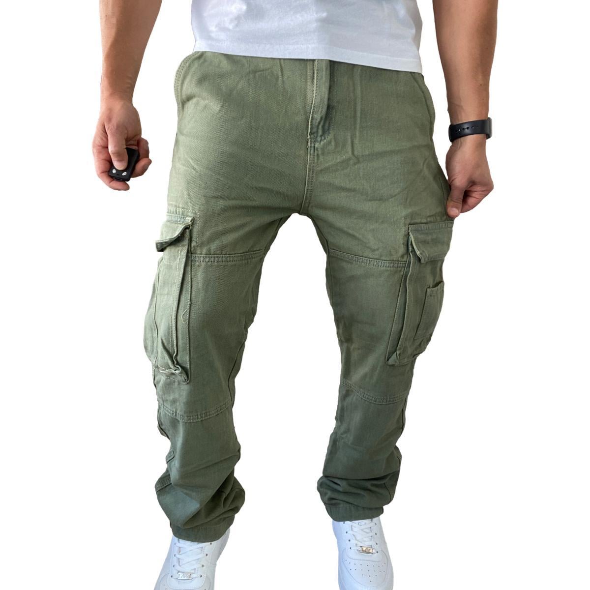 JEANS DIÁBOLO CARGO RELAXED FIT HOMBRE - VERDE CLARO - 40 - 1