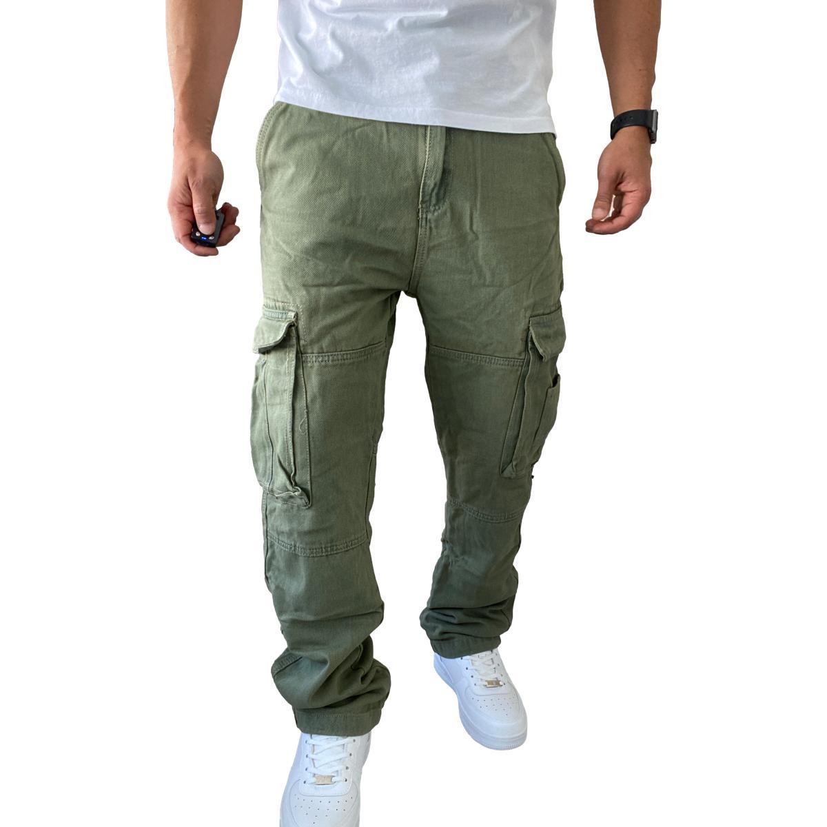 JEANS DIÁBOLO CARGO RELAXED FIT HOMBRE - VERDE CLARO - 40 - 3