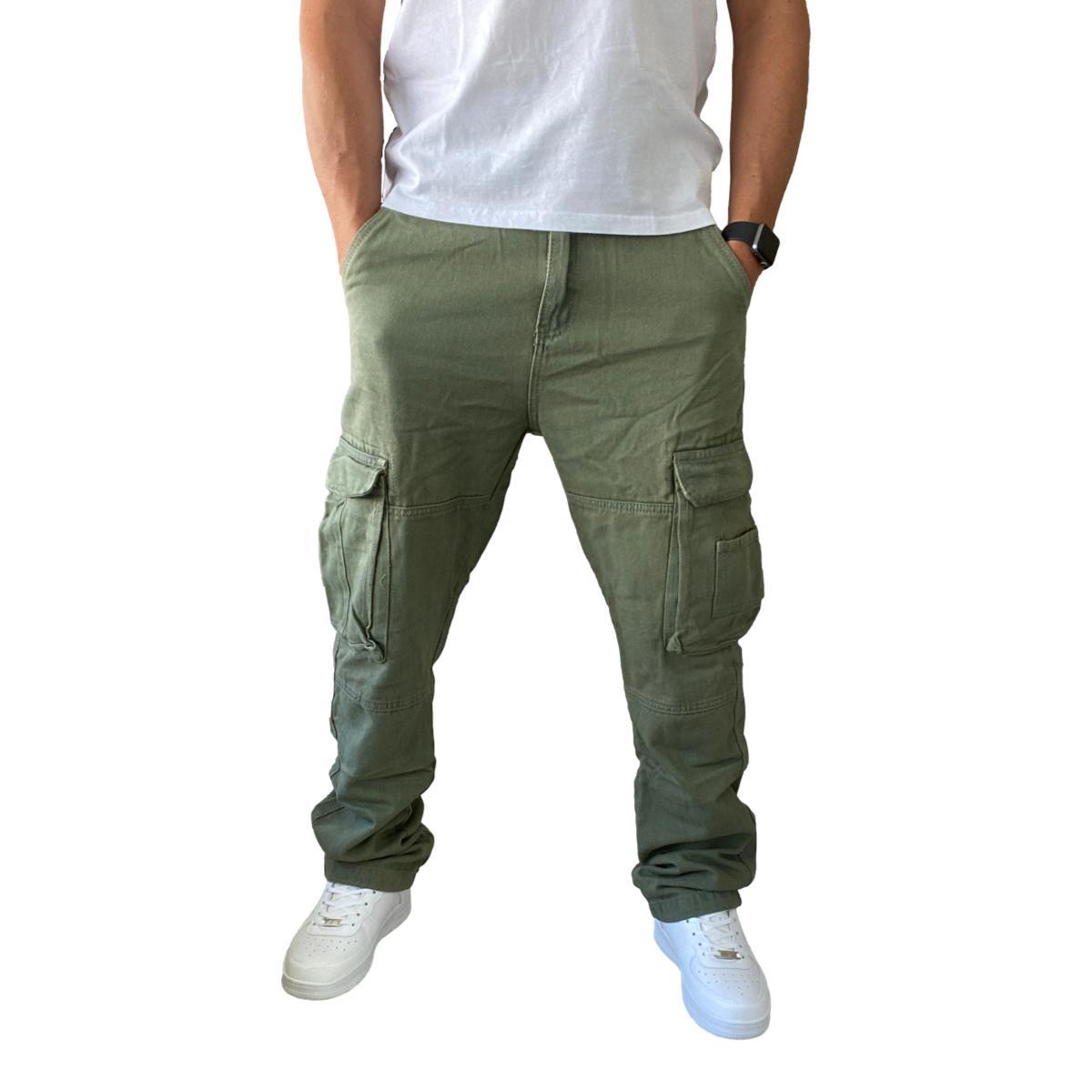 JEANS DIÁBOLO CARGO RELAXED FIT HOMBRE - VERDE CLARO - 40 - 5
