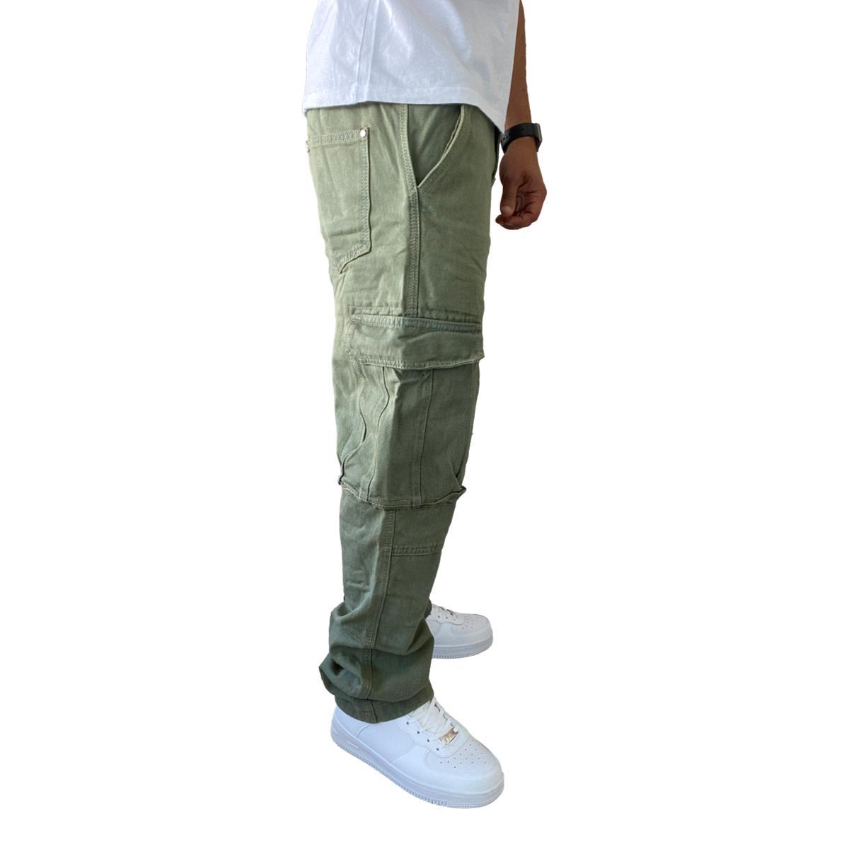 JEANS DIÁBOLO CARGO RELAXED FIT HOMBRE - VERDE CLARO - 40 - 9
