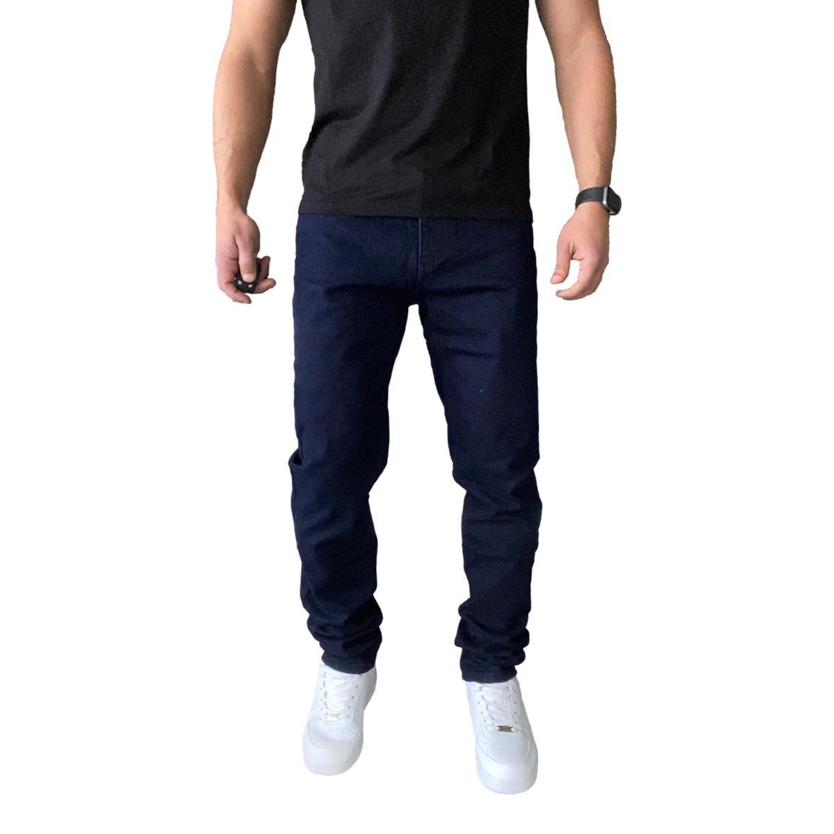 JEANS SLIM FIT MOSAICO ELASTICADOS HOMBRE - AZUL MARINO - 48 - 1