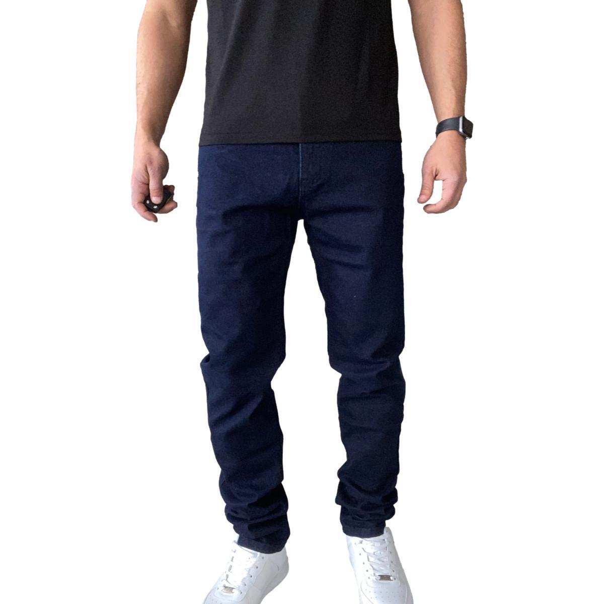 JEANS SLIM FIT MOSAICO ELASTICADOS HOMBRE - AZUL MARINO - 48 - 2