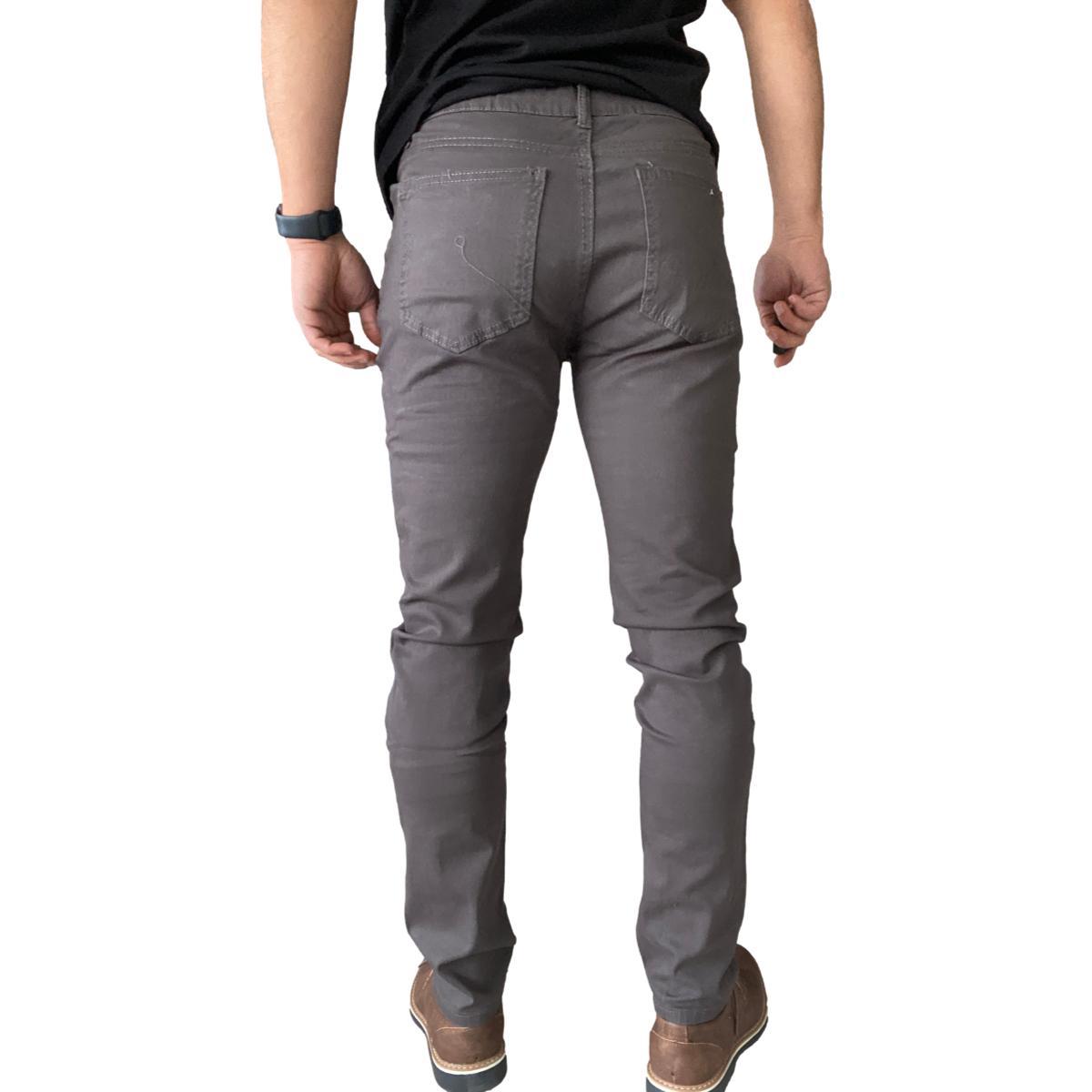 PANTALÓN TELA ELASTICADO SLIM FIT COLORES - EN COLOR NEGRO - 44 - 4