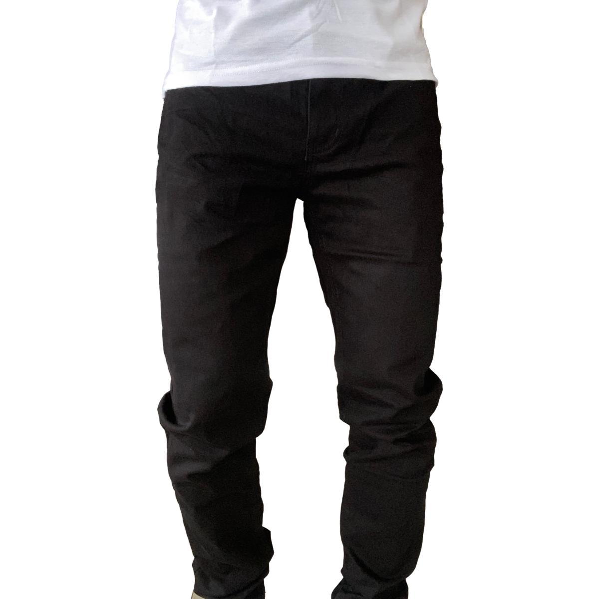 PANTALÓN TELA ELASTICADO SLIM FIT COLORES - EN COLOR NEGRO - 44 - 4