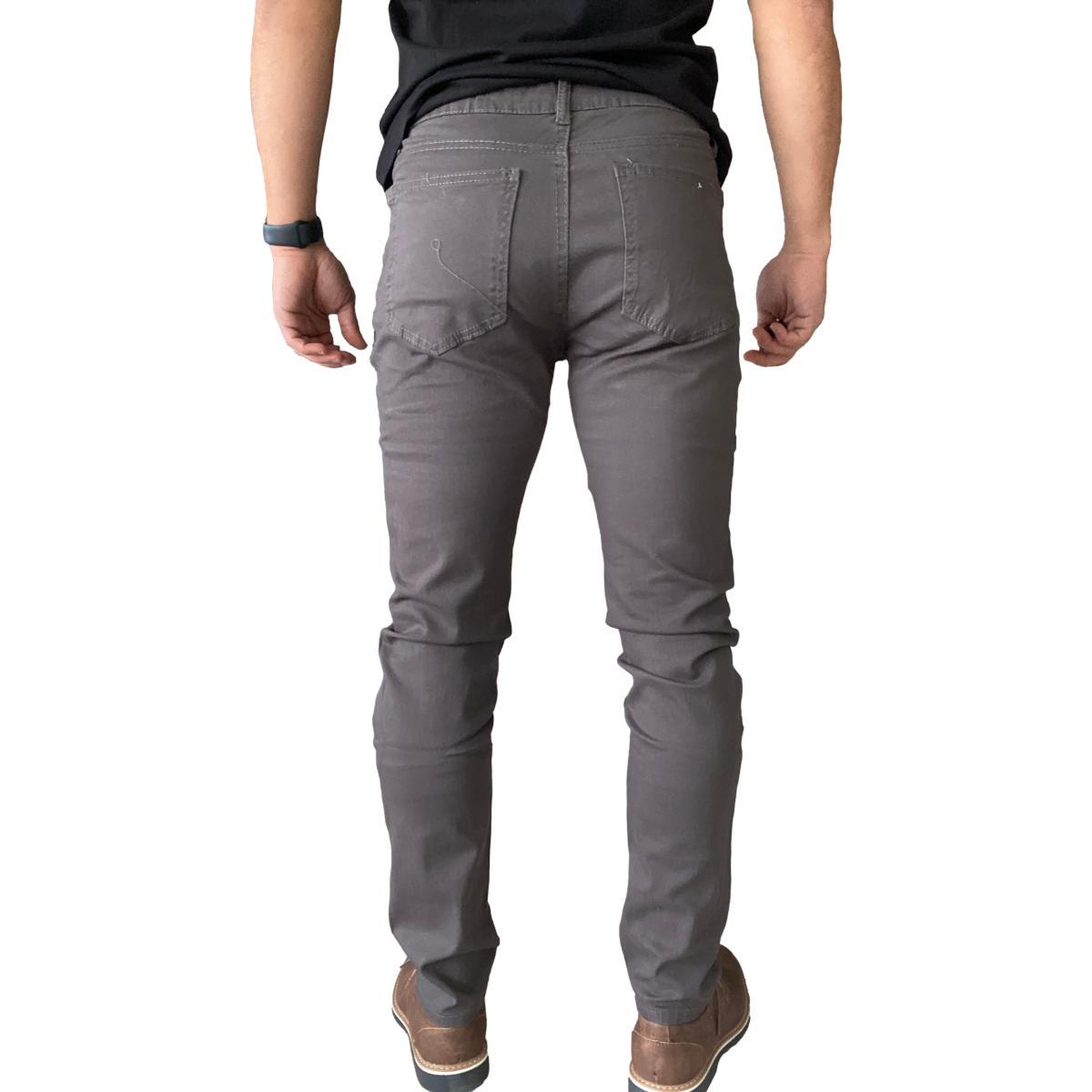 PANTALÓN TELA ELASTICADO SLIM FIT COLORES - EN COLOR NEGRO - 44 - 5
