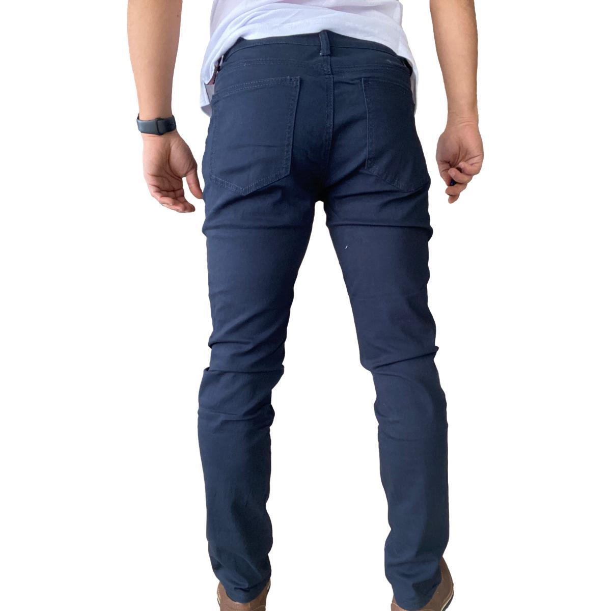 PANTALÓN TELA ELASTICADO SLIM FIT COLORES - EN COLOR NEGRO - 44 - 6
