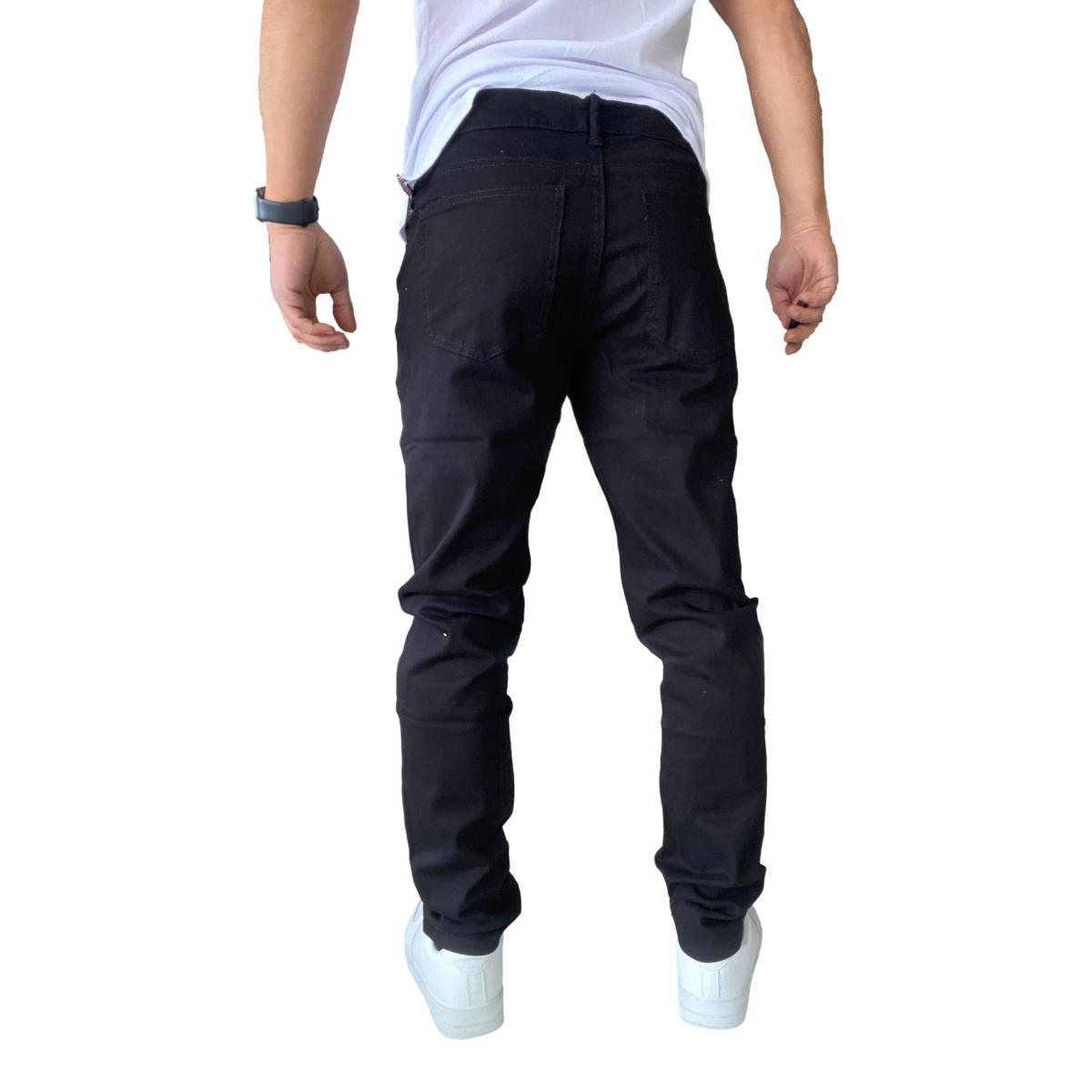 PANTALÓN TELA ELASTICADO SLIM FIT COLORES - EN COLOR NEGRO - 44 - 7