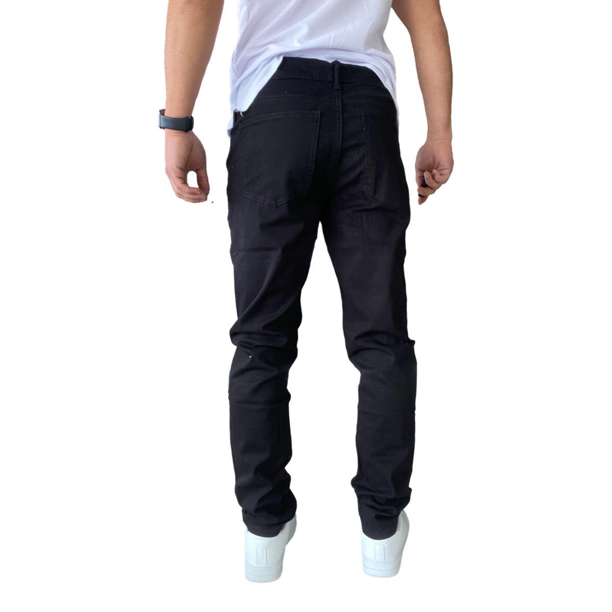 PANTALÓN TELA ELASTICADO SLIM FIT COLORES - EN COLOR NEGRO - 44 - 8