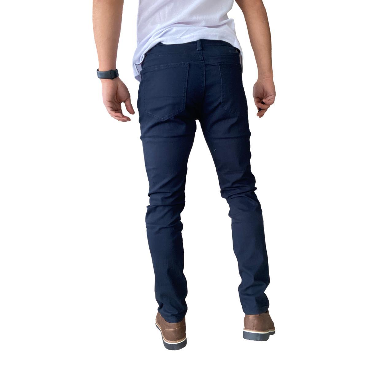 PANTALÓN TELA ELASTICADO SLIM FIT COLORES - EN COLOR NEGRO - 44 - 8