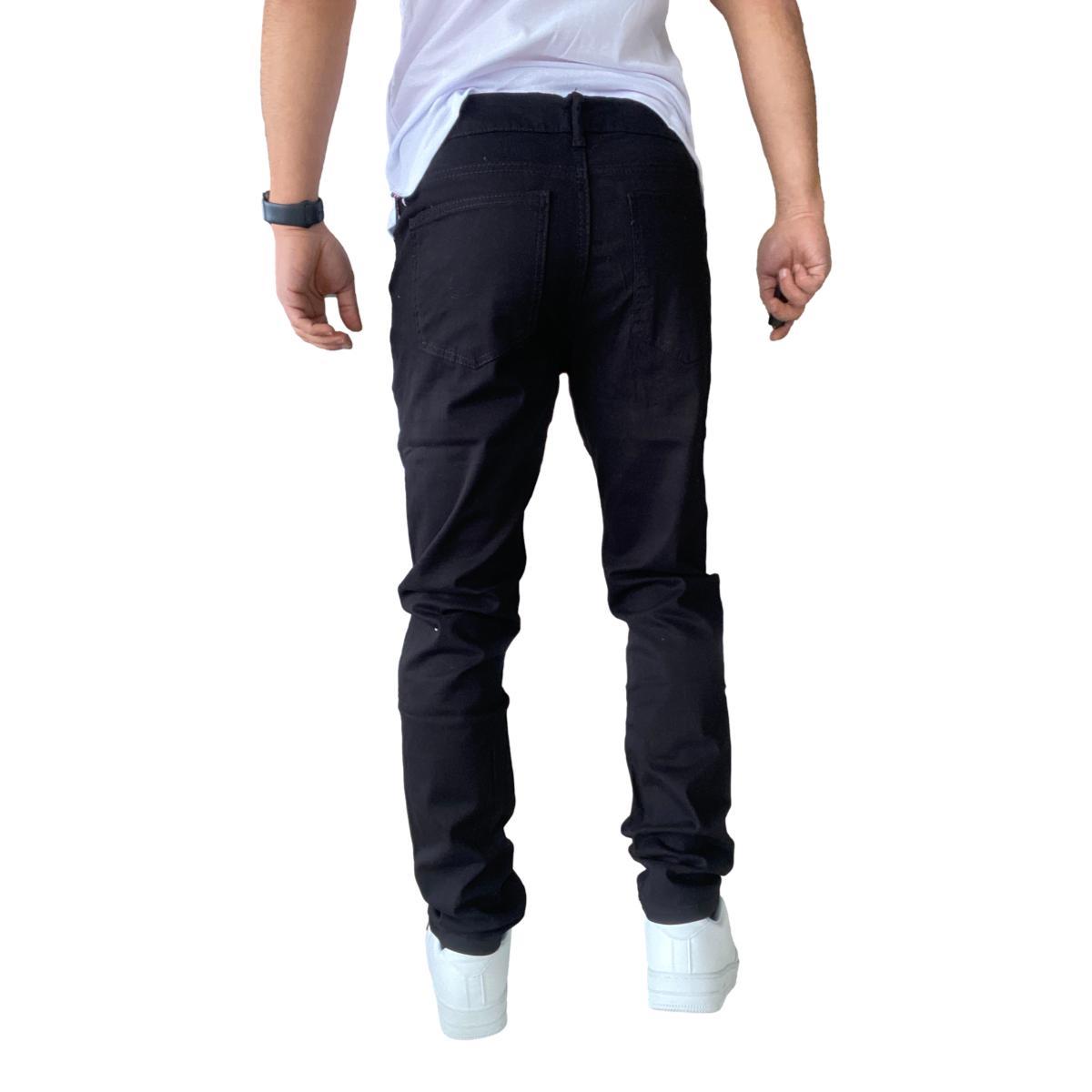 PANTALÓN TELA ELASTICADO SLIM FIT COLORES - EN COLOR NEGRO - 44 - 9