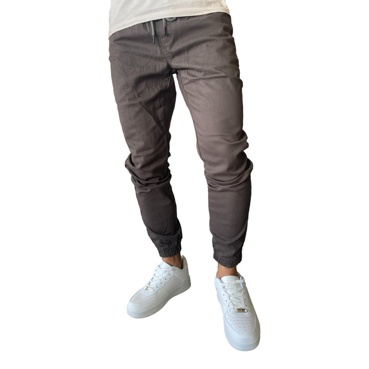 JOGGER MOSAICO PANTALON SLIM FIT ELASTICADO COLORES - CAQUI - 48 - 2