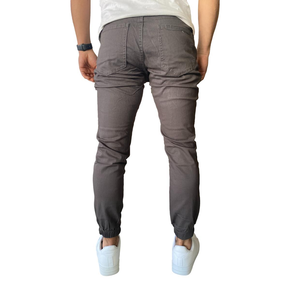 JOGGER MOSAICO PANTALON SLIM FIT ELASTICADO COLORES - CAQUI - 48 - 3