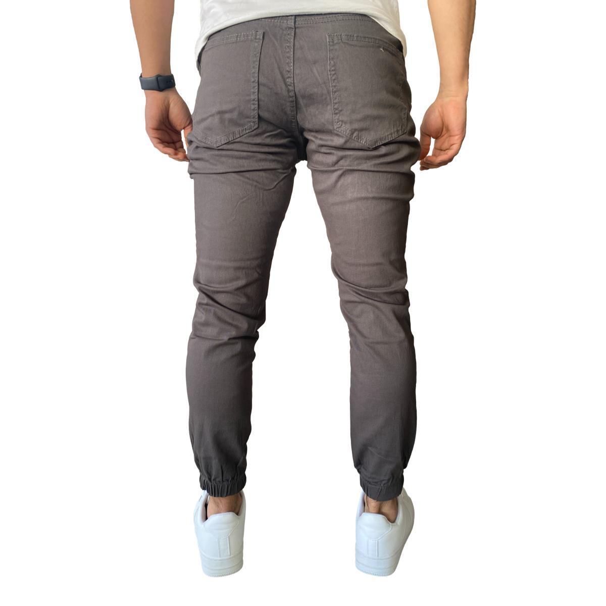 JOGGER MOSAICO PANTALON SLIM FIT ELASTICADO COLORES - CAQUI - 48 - 4