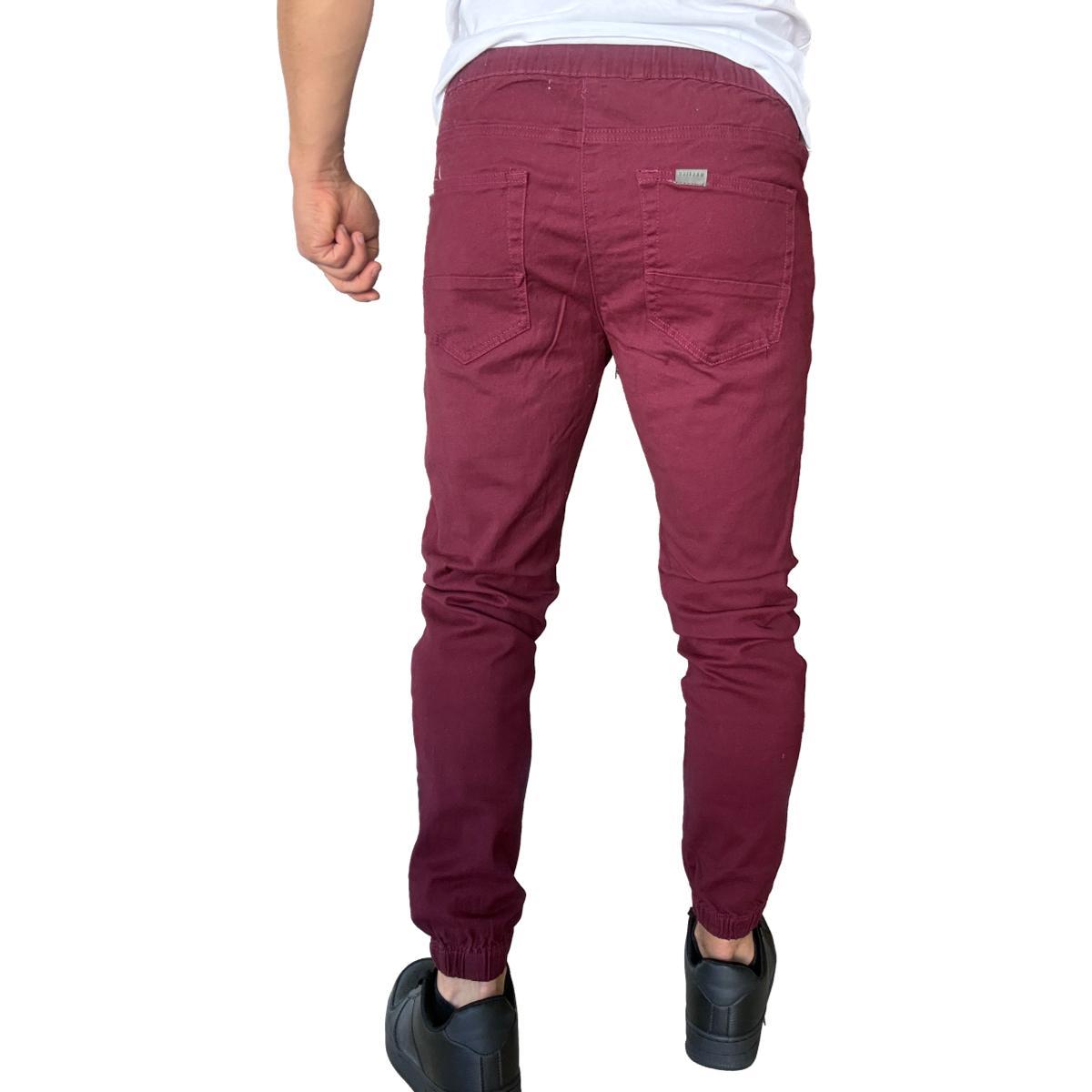 JOGGER MOSAICO PANTALON SLIM FIT ELASTICADO COLORES - CAQUI - 48 - 6