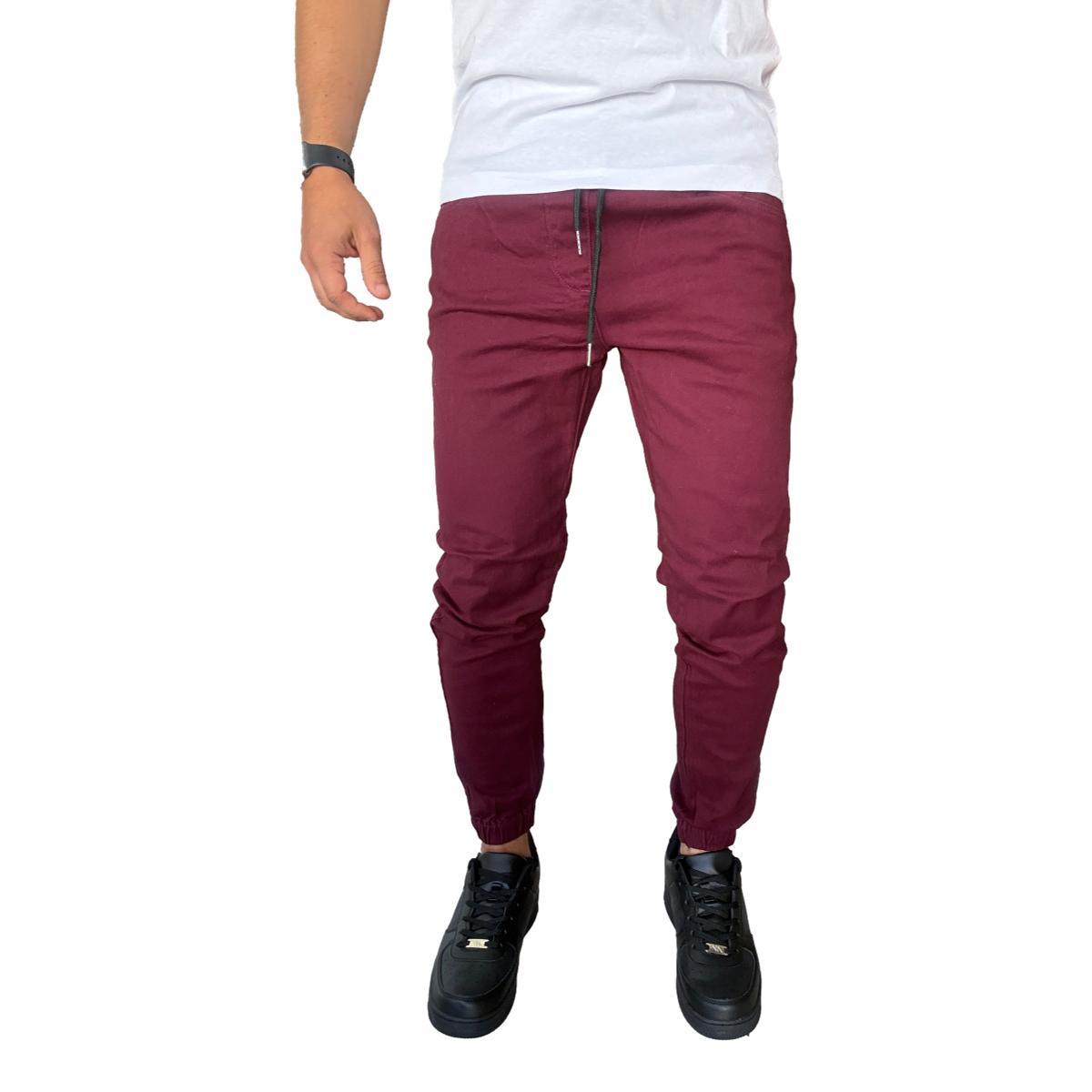 JOGGER MOSAICO PANTALON SLIM FIT ELASTICADO COLORES - CAQUI - 48 - 7