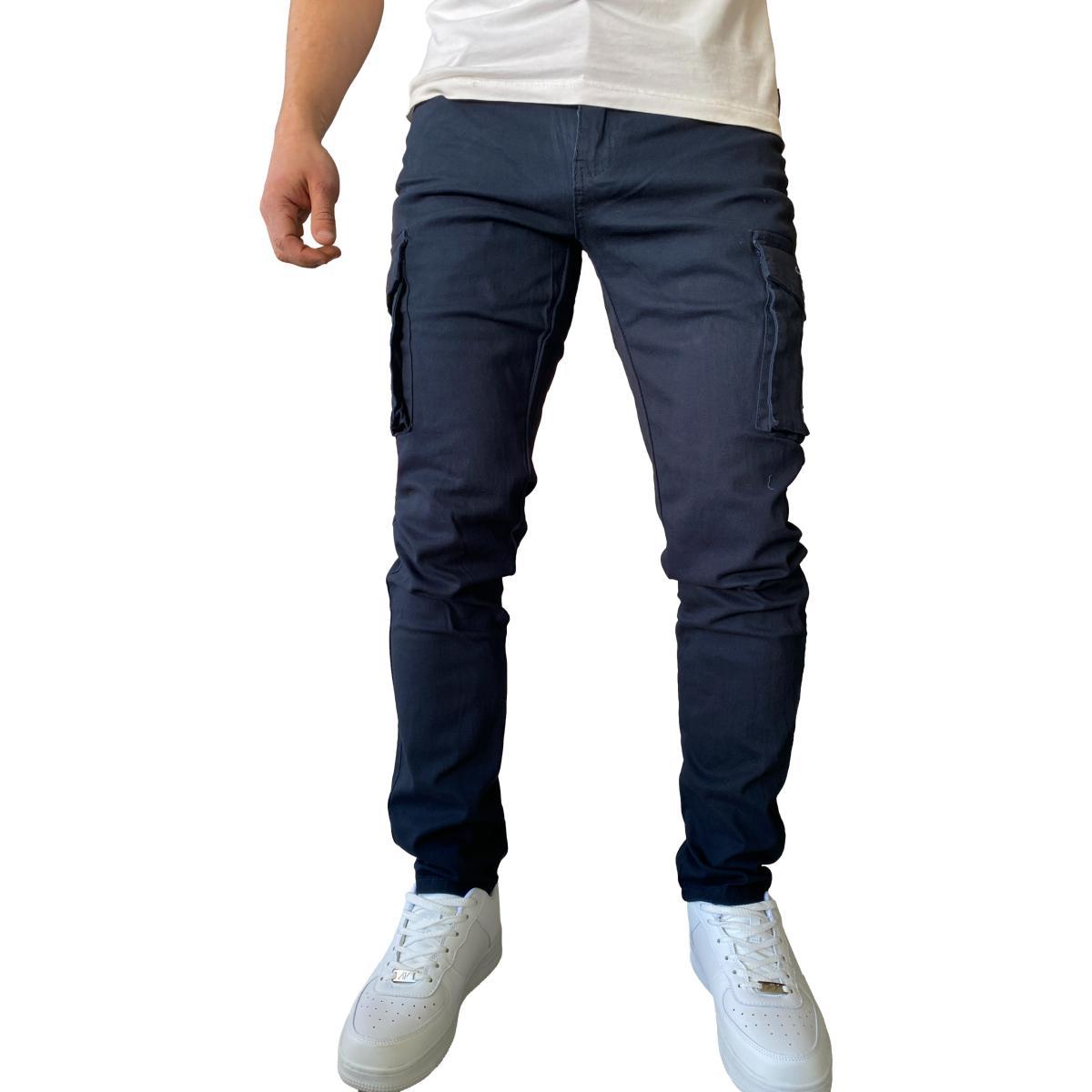PANTALON CARGO SLIM FIT MOSAICO TELA ELASTICADA - VERDE OSCURO - 46 - 2